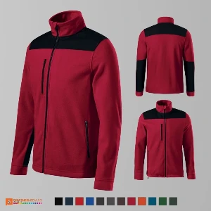 jachete unisex fleece cu visinii buzunar la piept poza 13